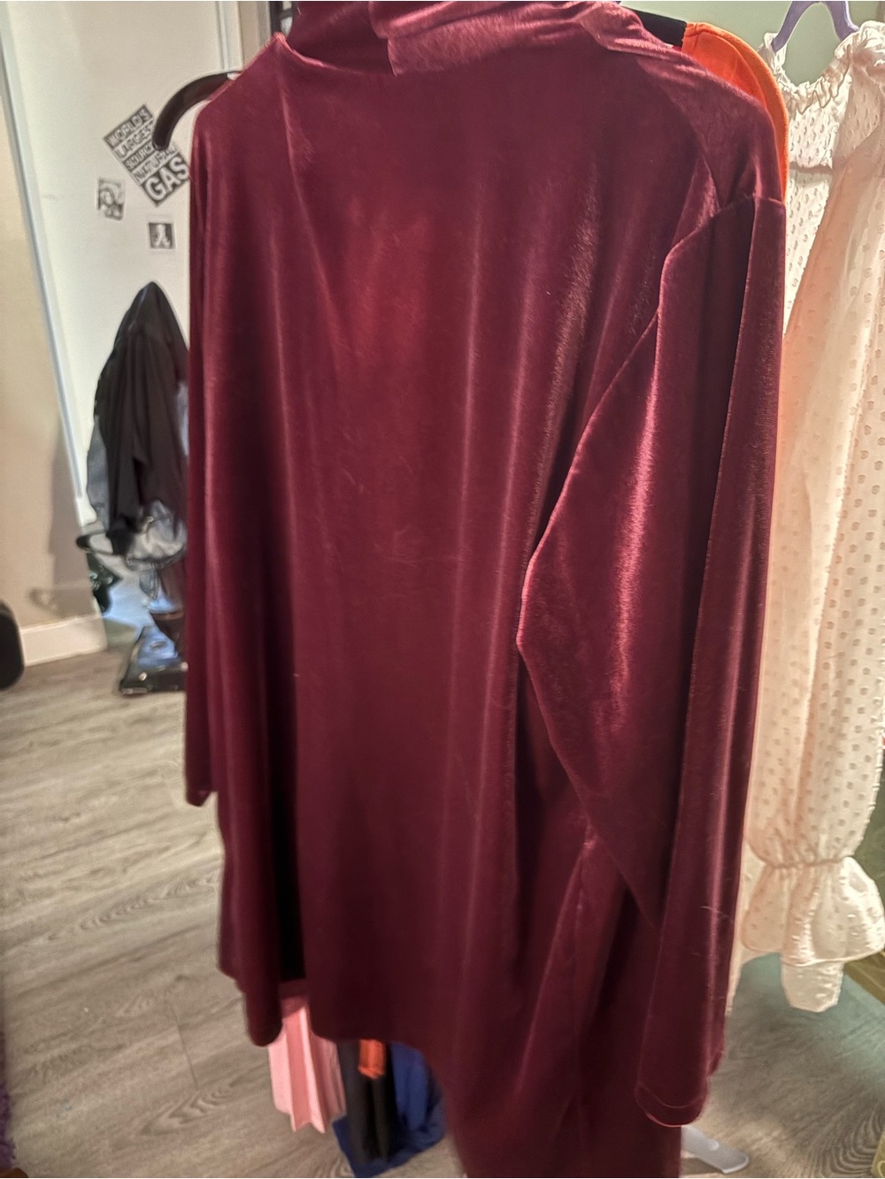 SHEIN Plum Open-Front Velvet jacket - Picture 2 of 3